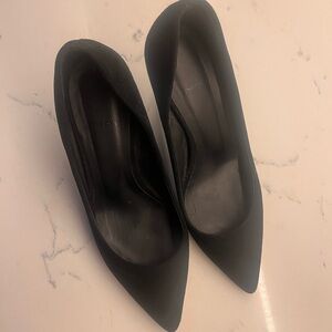 Theory Black Suede Heels